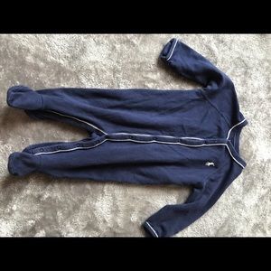 Ralph Lauren Navy Footed Onesie